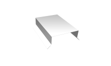 Парапетная крышка прямая 100мм 0,5 Satin с пленкой RAL 9003 сигнальный белый (3м)