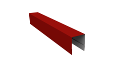 Планка боковая для забора из сайдинга ЭкоБрус 0,45 PE RAL 3011 коричнево-красный (2,06м)