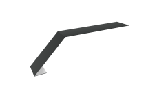 Планка карнизная для мягкой кровли 100х60 Grand Line 0,45 Drap RAL 7016 антрацитово-серый (2м)
