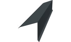 Планка конька односкатной кровли 160х160 Grand Line 0,5 PurLite матовый RAL 7016 антрацитово-серый (2м)