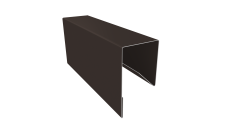 Планка П-образная заборная 17 0,5 Atlas X с пленкой RR 32 темно-коричневый (2м)