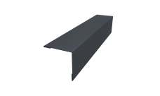 Планка завершающая 50х50 для забора жалюзи Milan Grand Line 0,7 PE RAL 7024 мокрый асфальт (3м)