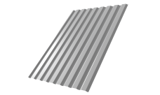 Профнастил С20A Grand Line 0,5 Satin RAL 9006 бело-алюминиевый