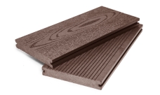 Террасная доска ДПК Grand Line 140мм Массив вельвет и тиснение под дерево Шоколад 4м (БШТ)