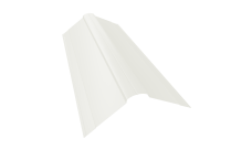 Планка конька фигурного 150x150 0,4 PE с пленкой RAL 9003 сигнальный белый (2м)