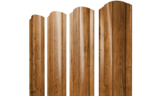 Штакетник Круглый фигурный Grand Line 0,45 Print Elite Golden Wood TwinColor