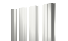 Штакетник П-образный A с прямым резом 0,45 PE lite RAL 9003 сигнальный белый