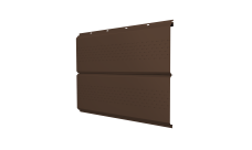Софит ЭкоБрус new Grand Line c перфорацией 0,5 Satin Matt с пленкой RAL 8017 шоколад