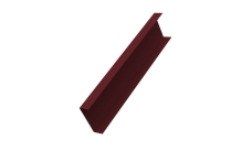 Декоративная накладка на столб универсальная 60х60 для забора жалюзи 0,45 PE-Double RAL 3005 красное вино (3м)