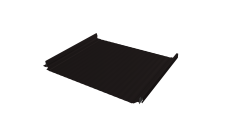 Кликфальц Pro Gofr Grand Line 0,5 Satin Matt с пленкой на замках RAL 9005 черный