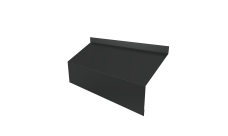 Ламель забора жалюзи Milan/Milan new стартовая/финишная для калиток и ворот 0,5 PurLite Matt RAL 7016 антрацитово-серый