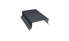 Парапетная крышка прямая 100мм 0,5 Satin с пленкой RAL 7024 мокрый асфальт (2,5м)