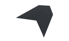 Планка карнизная широкая 100х85 0,5 Satin с пленкой RAL 7024 мокрый асфальт (2м)