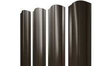 Штакетник Круглый фигурный Grand Line 0,5 Satin Matt TX RR 32 темно-коричневый