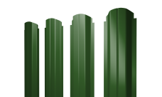 Штакетник П-образный A фигурный Grand Line 0,45 PE RAL 6002 лиственно-зеленый