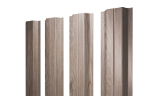 Штакетник П-образный A с прямым резом Grand Line 0,45 Print Elite White Wood TwinColor