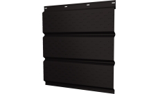 Софит металлический Классик v01 Grand Line полная перфорация 0,5 Satin Matt TX с пленкой RR 32 темно-коричневый