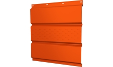Софит металлический Классик v01 Grand Line центральная перфорация 0,45 PE с пленкой RAL 2004 оранжевый