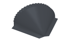 Заглушка малая конусная 0,5 Satin Matt TX RAL 7024 мокрый асфальт