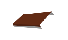 Ламель обратная 125 забора жалюзи Техас Grand Line 0,45 ПЭ RAL 3009 оксидно-красный