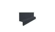 Отлив верхний фальц Grand Line 0,5 PurPro матовый RAL 7024 мокрый асфальт (2м)