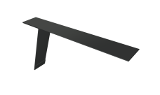 Планка карнизная фальц 130х80 Grand Line 0,45 ПЭ двухсторонний с пленкой RAL 7016 антрацитово-серый (3м)