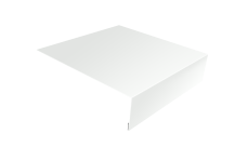 Планка лобовая/околооконная простая 190х50 Grand Line 0,4 PE с пленкой RAL 9003 сигнальный белый (2м)