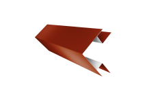 Планка угла внешнего сложного Экобрус Grand Line 0,45 PE с пленкой RAL 8004 терракота (2м)