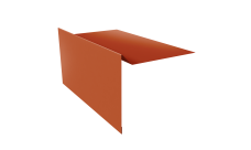 Планка ветровая для мягкой кровли 100х20х70 0,5 Velur X RAL 8004 терракота (2м)