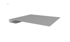 Планка завершающая 0,5 Satin с пленкой RAL 9006 бело-алюминиевый (2м)