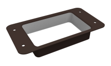 Приемник воды прямоугольный Vortex Lite Matt RR 32 темно-коричневый