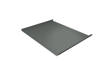 Фальц двойной стоячий Grand Line 0,45 PE с пленкой на замках RAL 7005 мышино-серый