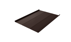 Фальц двойной стоячий Line 0,5 PurLite Matt с пленкой на замках RAL 8017 шоколад