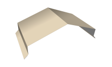 Парапетная крышка угольная 390мм Grand Line 0,45 Drap TX RAL 1015 светлая слоновая кость (3м)