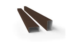 Труба 40х20х1,5х3000 Colority Black металл неоцинкованный с полимерным покрытием RAL 8017 GL