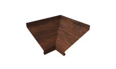 Угол отлива внутренний 100 Grand Line 0,45 Принт Премиум с пленкой Бразильская вишня темная Фреш TwinColor