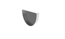 Заглушка торцевая универсальная Optima 185мм RAL 9003