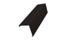 Декоративная накладка на столб универсальная угловая 80х80 для забора жалюзи Grand Line 0,5 Rooftop Бархат RAL 9005 черный (2м)