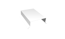 Парапетная крышка прямая 125мм 0,45 PE с пленкой RAL 9003 сигнальный белый (3м)