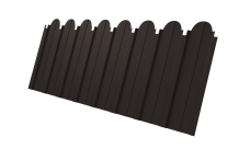 Профнастил C10A фигурный Grand Line 0,5 PurLite Matt RR 32 темно-коричневый