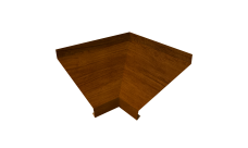 Угол отлива внутренний 100 Grand Line 0,45 Принт Премиум с пленкой Золотой дуб насыщенный Фреш TwinColor