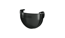 Заглушка желоба Дизайн 135 ПВХ GL черный (RAL 9005)