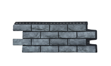 Фасадная панель Grand Line Колотый камень Дизайн Плюс антрацит c черным швом
