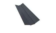 Планка ендовы верхней 95х80х95 Grand Line 0,5 PurPro Matt 275 RAL 7024 мокрый асфальт (2м)