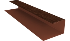 Планка П-образная Экобрус Grand Line 0,45 Принт Элит Бразильская вишня TwinColor (2м)