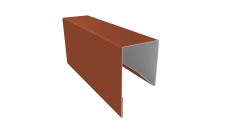 Планка П-образная заборная 17 Grand Line 0,45 Drap RAL 8004 терракота (2м)