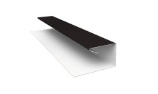 Планка П-образная завершающая сложная Корабельная Доска Grand Line 0,5 Satin Matt TX RAL 9005 черный (3м)