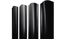 Штакетник Круглый фигурный 0,4 PE-Matt-Double RAL 9005 черный