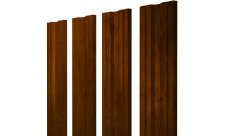 Штакетник Твин с прямым резом Grand Line 0,45 Принт Премиум Golden Wood Intense FTC