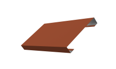 Ламель лицевая 125 забора жалюзи Texas Grand Line 0,45 PE RAL 8004 терракота